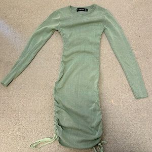 Sage green sweater dress